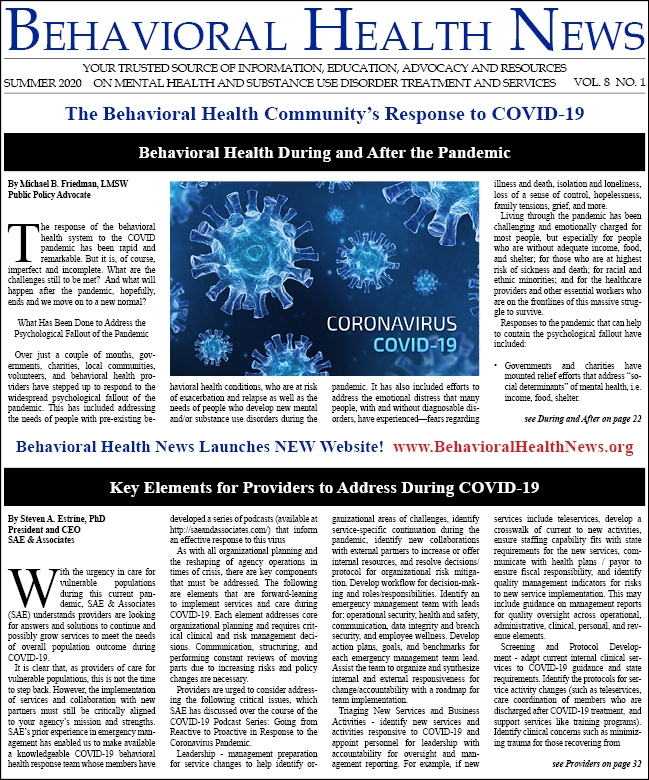 Bhn Covid 19 Resource Guide Behavioral Health News