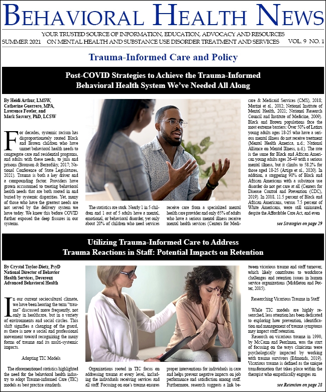 BHN Summer 2021 Issue - Behavioral Health News