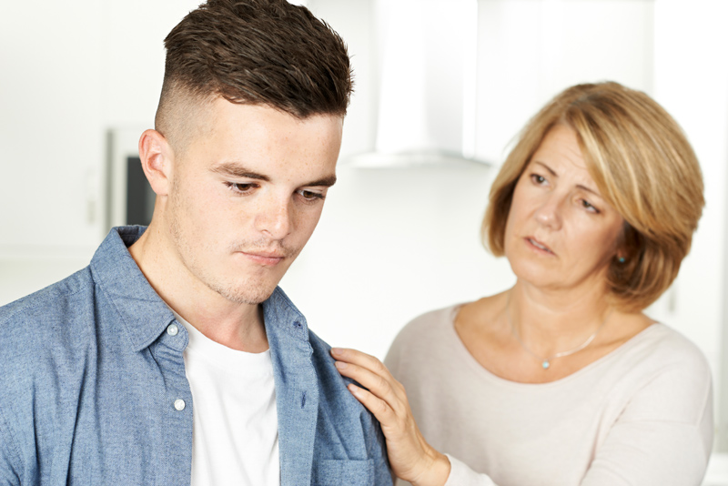 Mother worried about her unhappy teenage son