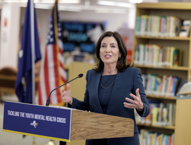 February 27, 2024 - Rotterdam, NY - Governor Kathy Hochul makes a mental health announcement in Rotterdam. (Mike Groll/Office of Governor Kathy Hochul)