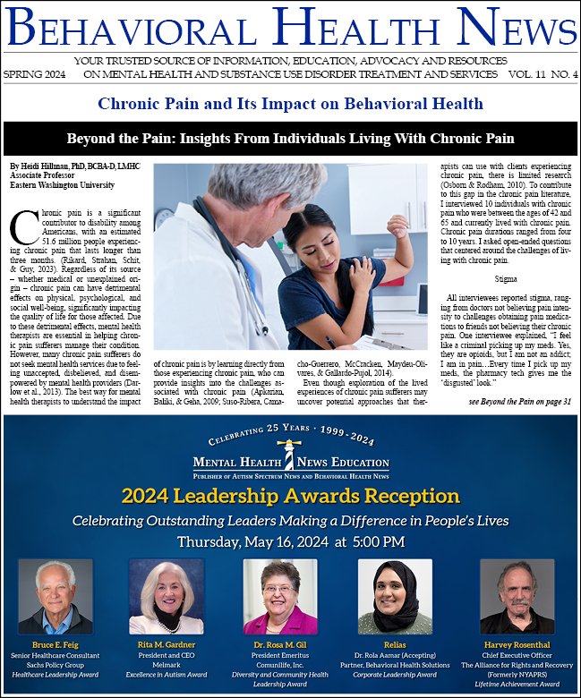 BHN Spring 2024 Issue: Chronic Pain and Its Impact on Behavioral Health