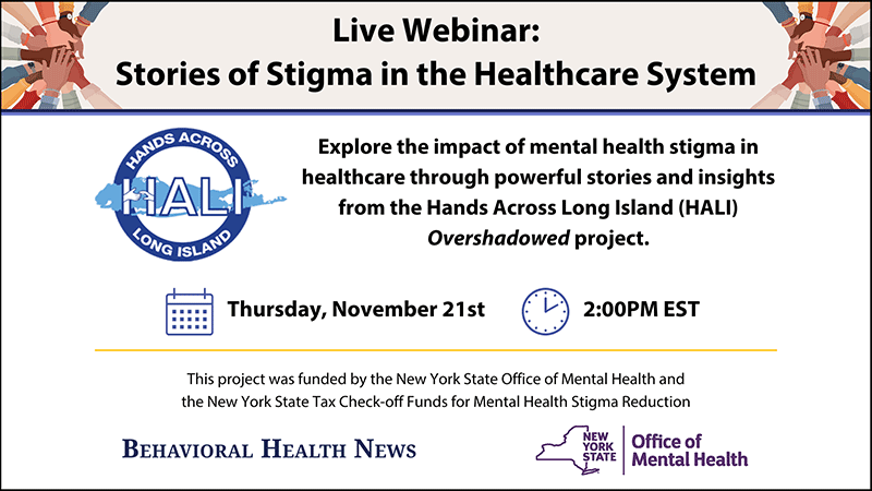 Webinar - Hands Across Long Island - Stories of Stigma in the Healthcare System