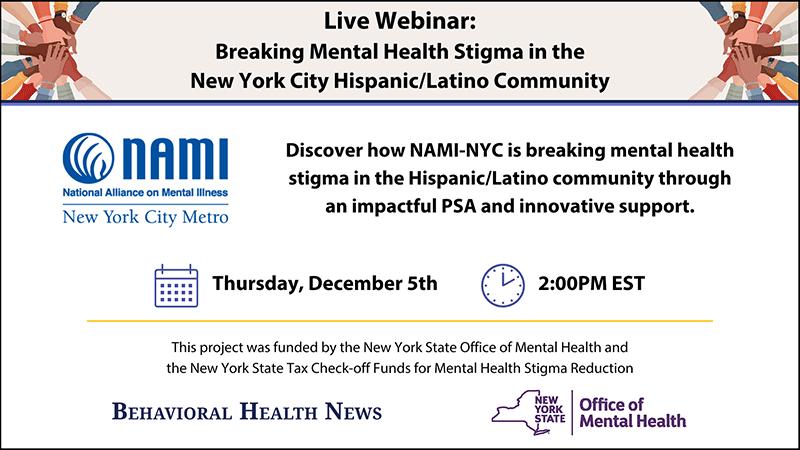 Webinar: NAMI-NYC - Breaking Mental Health Stigma in the NYC Hispanic/Latino Community