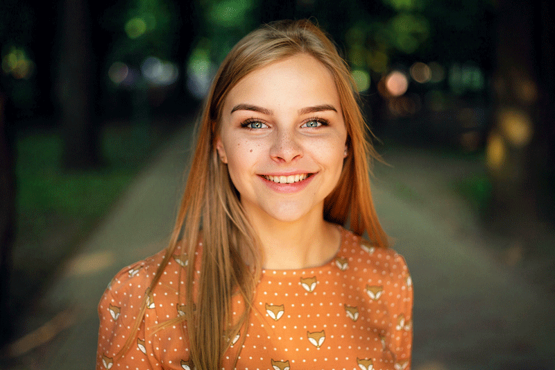 smiling teen girl