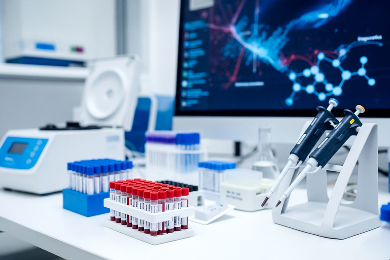 AI Image - Blood Vials in a Lab