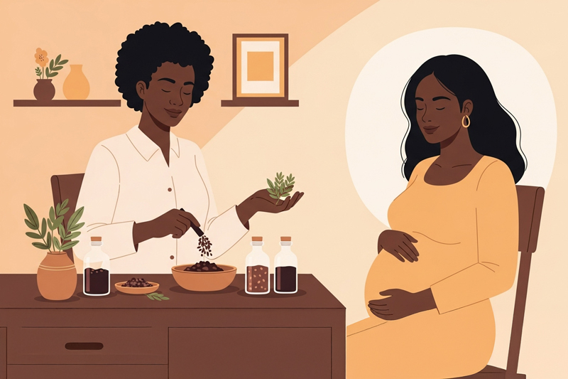 AI Image - Herbalist Holistic Care for Pregnant Woman