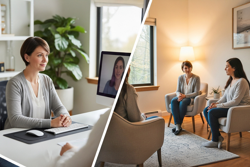 Telehealth vs Inperson Anxiety Therapy
