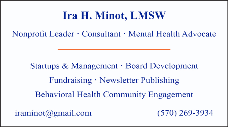 Ira H. Minot, LMSW - Nonprofit Leader, Consultant, Mental Health Advocate