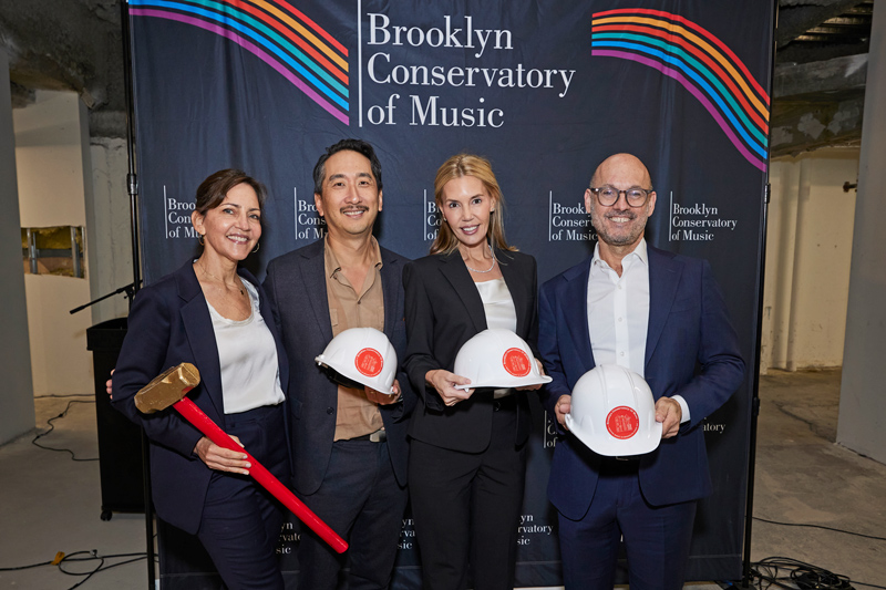 (L-R) Toby Williams (Music Therapy Director, BKCM); Frederick Tang (Board Chair, BKCM); Alexis Joel (Co-Chair, The Joel Foundation); Chad Cooper (Executive Director, BKCM) - Photo by Rod Morata
