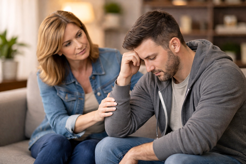 Person in Recovery Being Supported by a Counselor