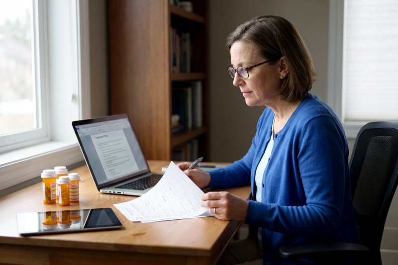 Clinician Reviewing Treatment Plan