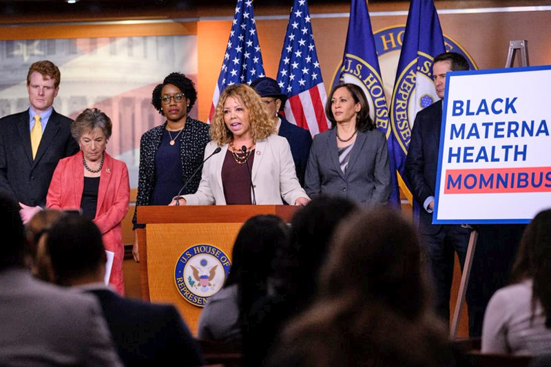 Rep. Lucy McBath (D-GA), co-founder of the Black Maternal Health Caucus, advocates for legislation to address Black maternal health disparities. April 12, 2023