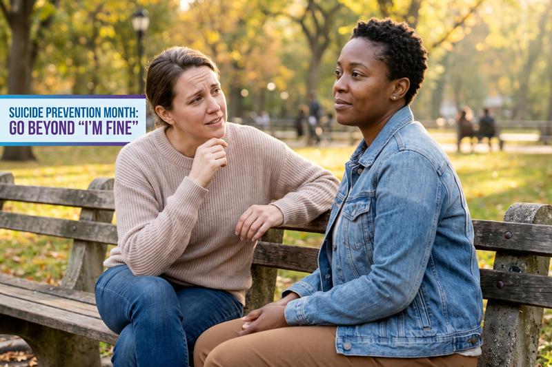Two Women Talking Honestly On Park Bench