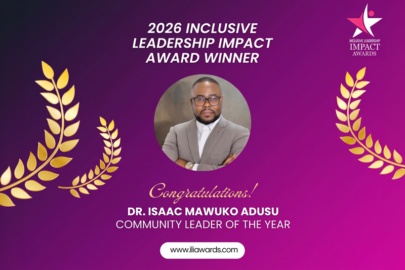 Dr. Isaac Mawuko Adusu Named 2026 Community Leader of the Year for Advancing Disability Inclusion